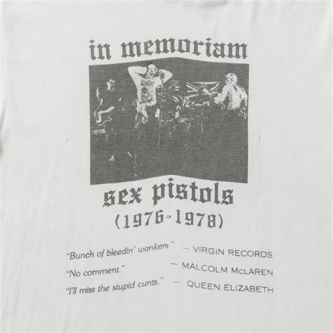 70 80s Sex Pistoles Memoriam T Shirt Weber