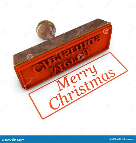 Merry Christmas Stamp Stock Illustration Illustration Of Merry