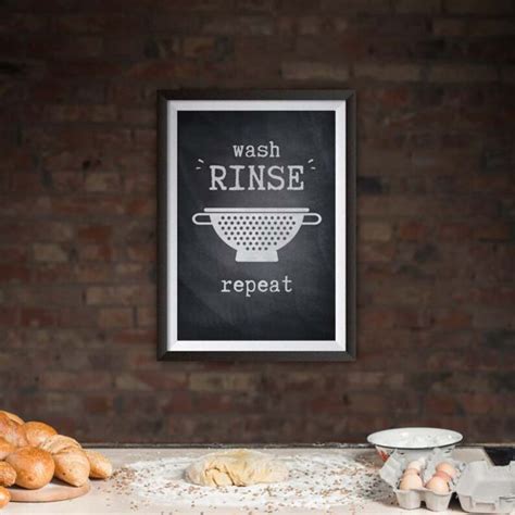 Wash Rinse Repeat Printable Artwork Instant Digital Download Kitchen