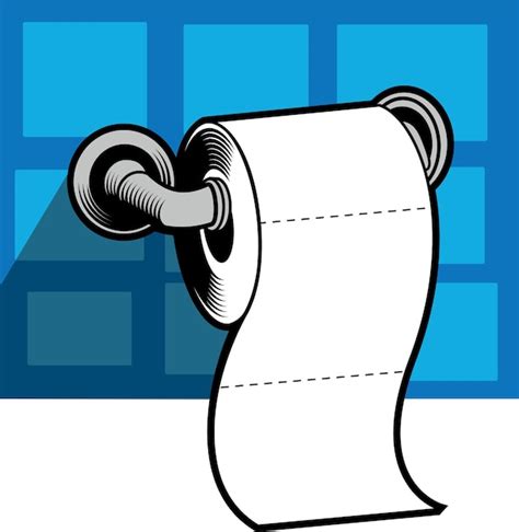 Graphiques Vectoriels D un Rouleau De Papier Toilette Isolé Sur Fond