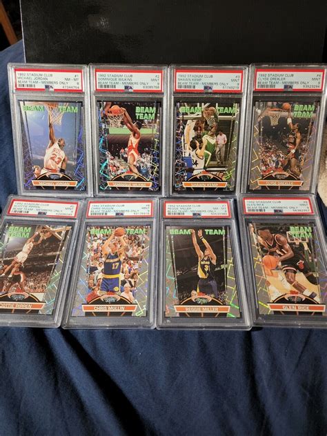 1992 Stadium Club Beam Team Members Only 21 Set All PSA 8 9 Shaquille