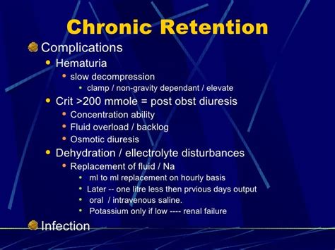 Retention of urine