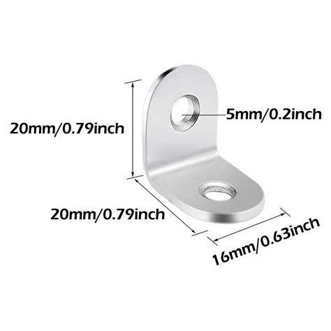 Buy Aselected 50 Pcs 20mm X 20mm Right Angle Stainless Steel Corner