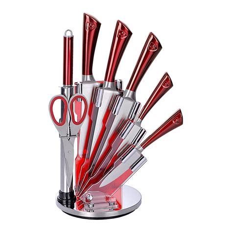 Set Cutite Royalty Line Premium Piese Inox Argintiu Rosu Rl Kss