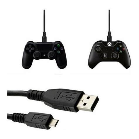 Cabo Carregador Controle Ps4 Xbox One Filtro Usb V8 1 80 No Shoptime