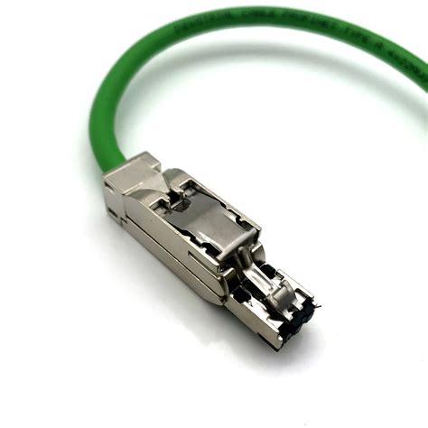 Industrial Metal Straight Ethernet Rj Connector Cat E Profinet Rj