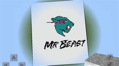 Mr Beast Logo Minecraft Pixel Art