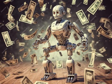 Premium Ai Image Rich Ai Robot With Lots Of Money Future Robot Jobs