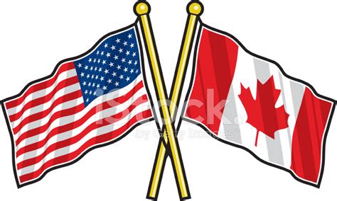 American And Canadian Friendship Flag Stock Photo | Royalty-Free ...