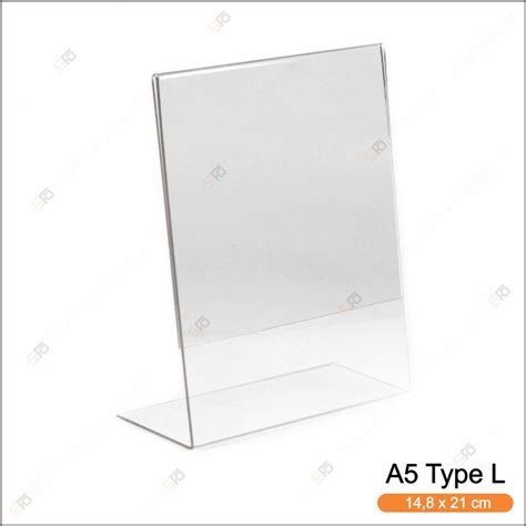 Jual Tempat Brosur Akrilik A5 Tipe L Tent Card Holder Acrylic Display