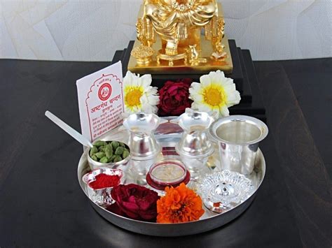 Silver Plated Pooja Thali Set At Rs 300 Piece Silver Plate For Pooja