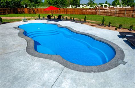 Sandal Beach Entry Fiberglass Pool - Thursday Pools