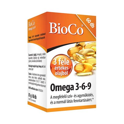 BioCo Omega 3 6 9 lágyzselatin kapszula Pingvin Patika