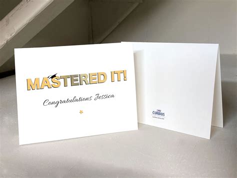 Masters Degree Graduation Card, Personalized Mastered It Card - Etsy