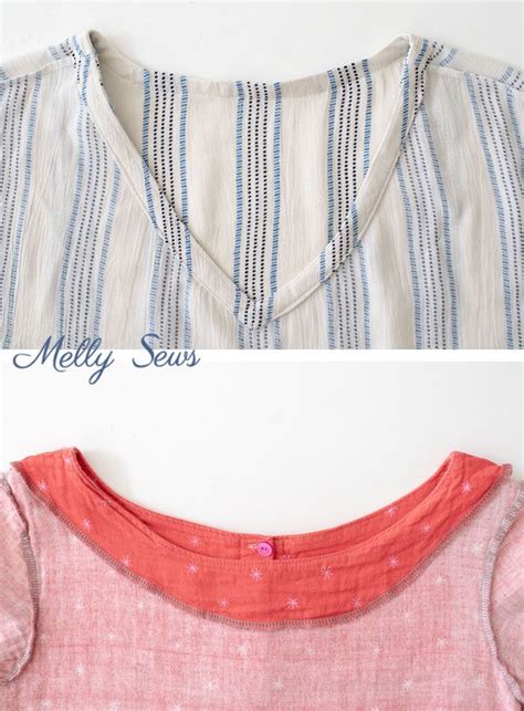 How To Sew A Neckline Neck Facing Tutorial Melly Sews Sewing Hacks Sewing Tutorials