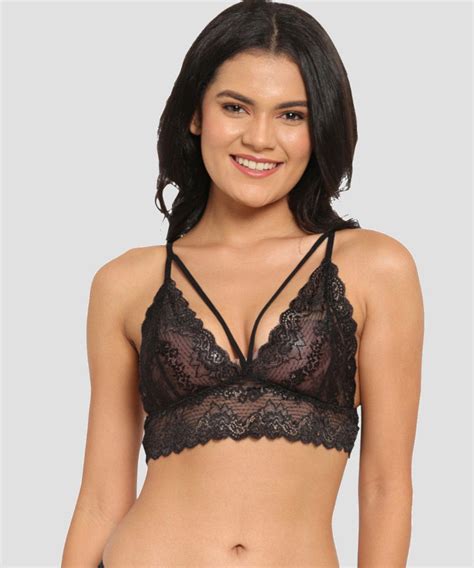 Buy N Gal Lace Edge Bridal Bralettes Bra Black Online