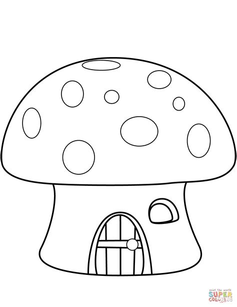 House Coloring Pages Mushroom Drawing Coloring Pages House Printable