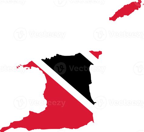 Trinidad and Tobago map flag 46481805 PNG