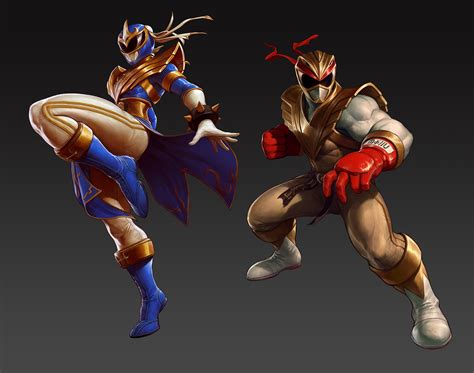 Chun Li Ryu Crimson Hawk Ranger And Blue Phoenix Ranger Street