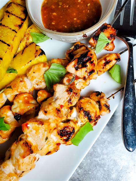 Slice Of Southern Summer Fresh Recipe Series Thai Chicken Skewers