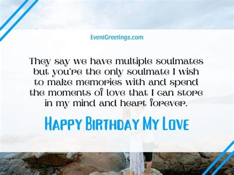 Cute Romantic Birthday Wishes For Soulmate Events Greetings