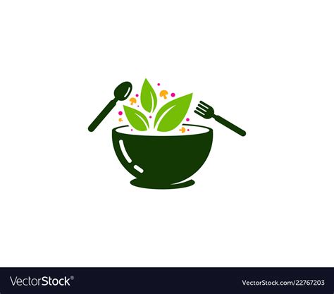 Green food logo icon design Royalty Free Vector Image