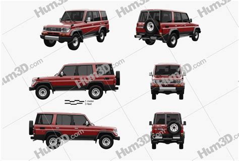 Toyota Land Cruiser Prado Station Wagon Sx 1996 Blueprint Template