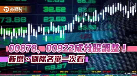 00878換股囉！新增這3檔、刪除開發金等4檔 00922三進三出