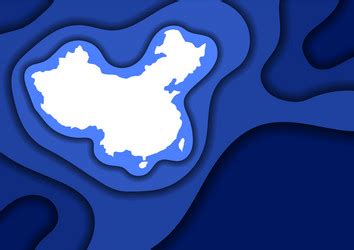 China Map Country Abstract Silhouette From Wavy Vector Image