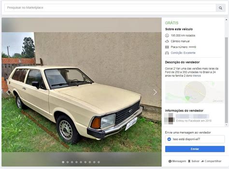 Registros Automotivos Do Cotidiano Ford Corcel Ii Van Venda Na