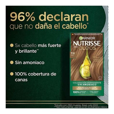 Tinte Para Cabello Nutrisse Oleos Sin Amoniaco 7 0 Rubio Bodega