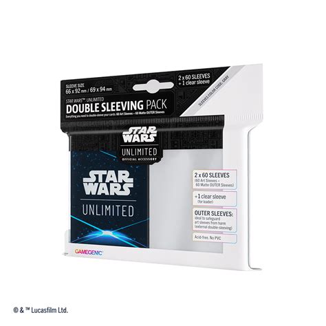 Star Wars Unlimited Art Sleeves Double Sleeving Pack Space Blue