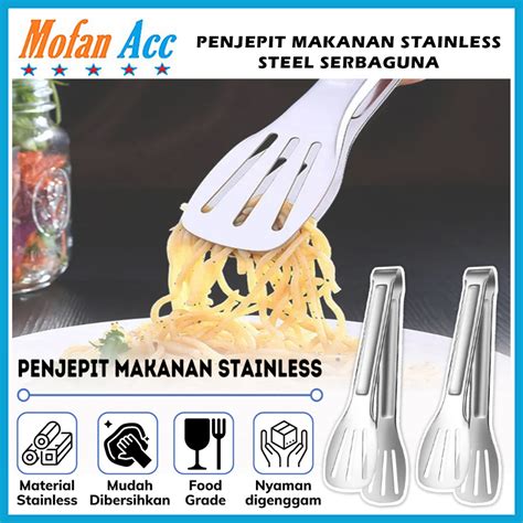 Jual Capitan Makanan Stainless Steel 18cm Alat Jepit Makanan Food