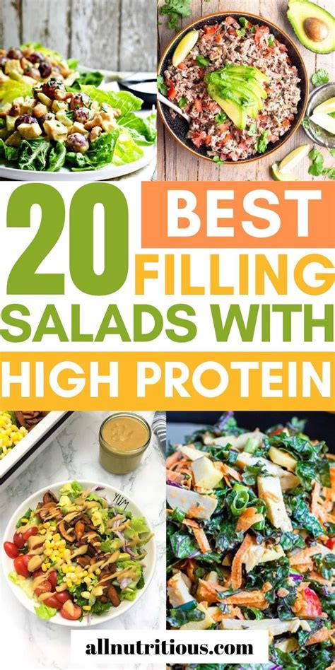 20 Easy High Protein Salad Recipes That Aren’t Boring Protein Salad Recipes Salad Recipes For