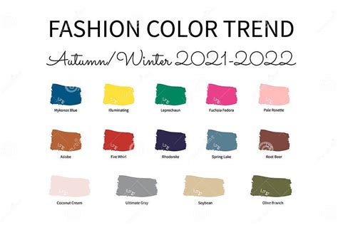 Moda Color Tendencia Otoño Invierno 2021 2022 Guía De Paleta De Colores De Moda Trazos De