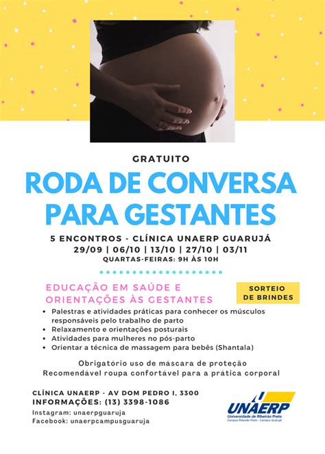 Unaerp Guaruj Promove Roda De Conversas Gestantes E Mulheres No