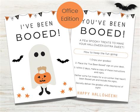 I've Been Booed Coworker Game, I've Been Booed at Work Printable, You ...