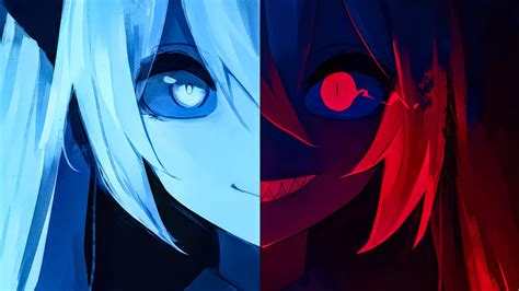 Wallpaper Girl Anime Smile Stripes Art Hd Picture Image
