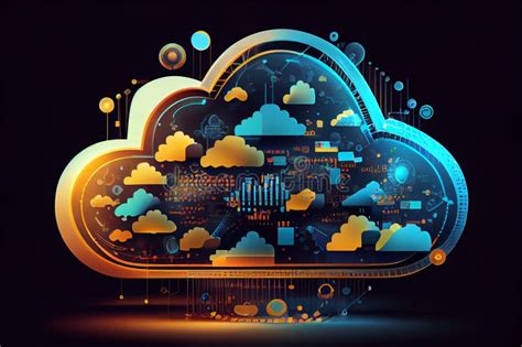 Cloud Computing Technology Concept Generative Ai Stock Illustration