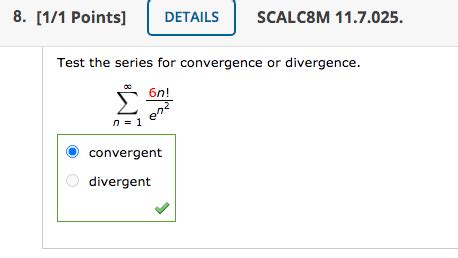 Solved Test The Series For Convergence Or Chegg