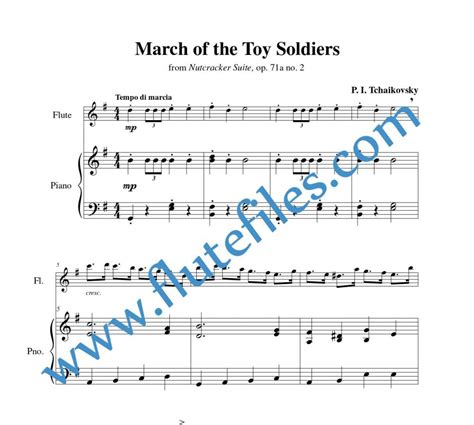 Tchaikovsky March Of The Toy Soldiers Flute Solo Flute Files Publishing