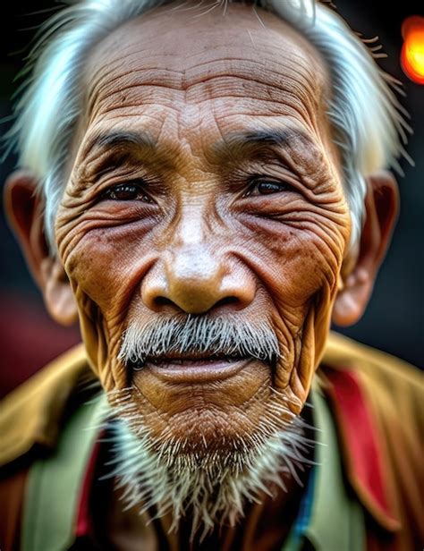 Premium Ai Image An Old Man With A Beard And Mustache Is Shown Smiling