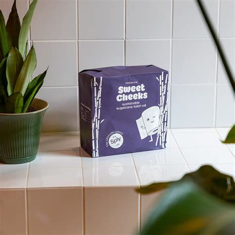 Sustainable 5 Ply Sugarcane Toilet Roll X 4 In Box Sweet Cheeks