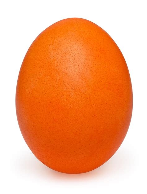 Premium Photo Orange Easter Egg Isolated On White Background With