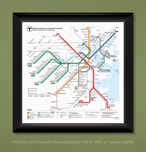 Boston T Mbta Massachusetts Bay Transportation Authority Etsy