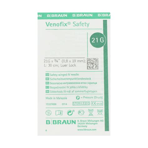 Venenpunktionsbesteck B Braun Venofix Safety PZN 08839908