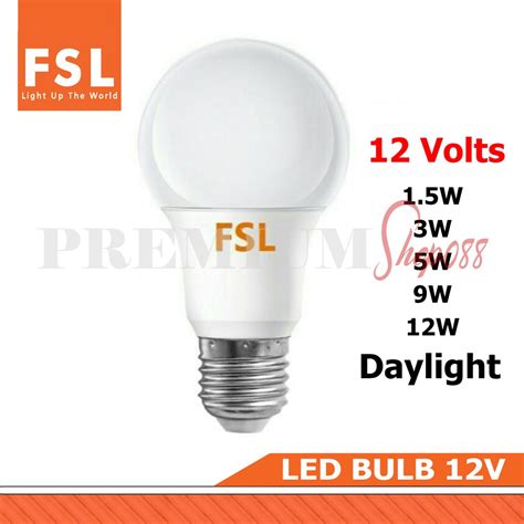 FSL LED Bulb 12V 3W 5W 9W 12W Watts 12 Volts Daylight Warm White