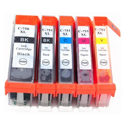 Replacement Pgi 750 Cli 751 Pgi 750xl Pgi 750 750xl Pgi750 Pgi750xl Ink