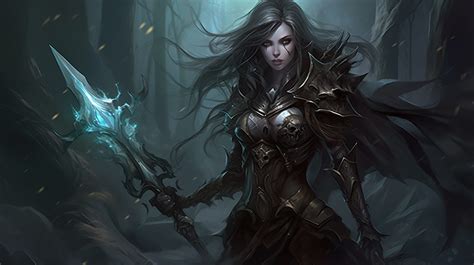 Female Dark Elf Mage - Fantasy Backgrounds