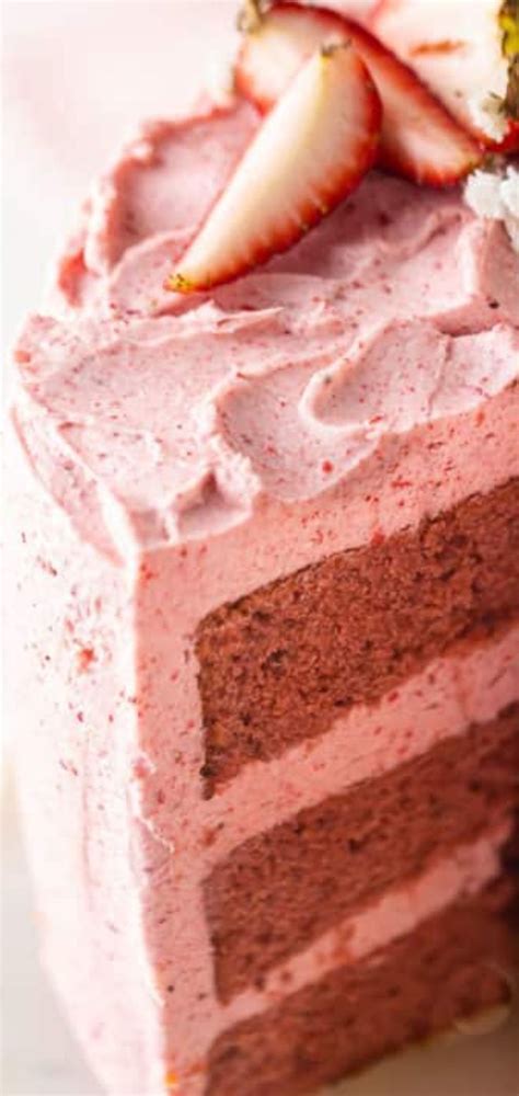 Strawberry Cake Bursting With Incredible Summery Strawberry Flavor